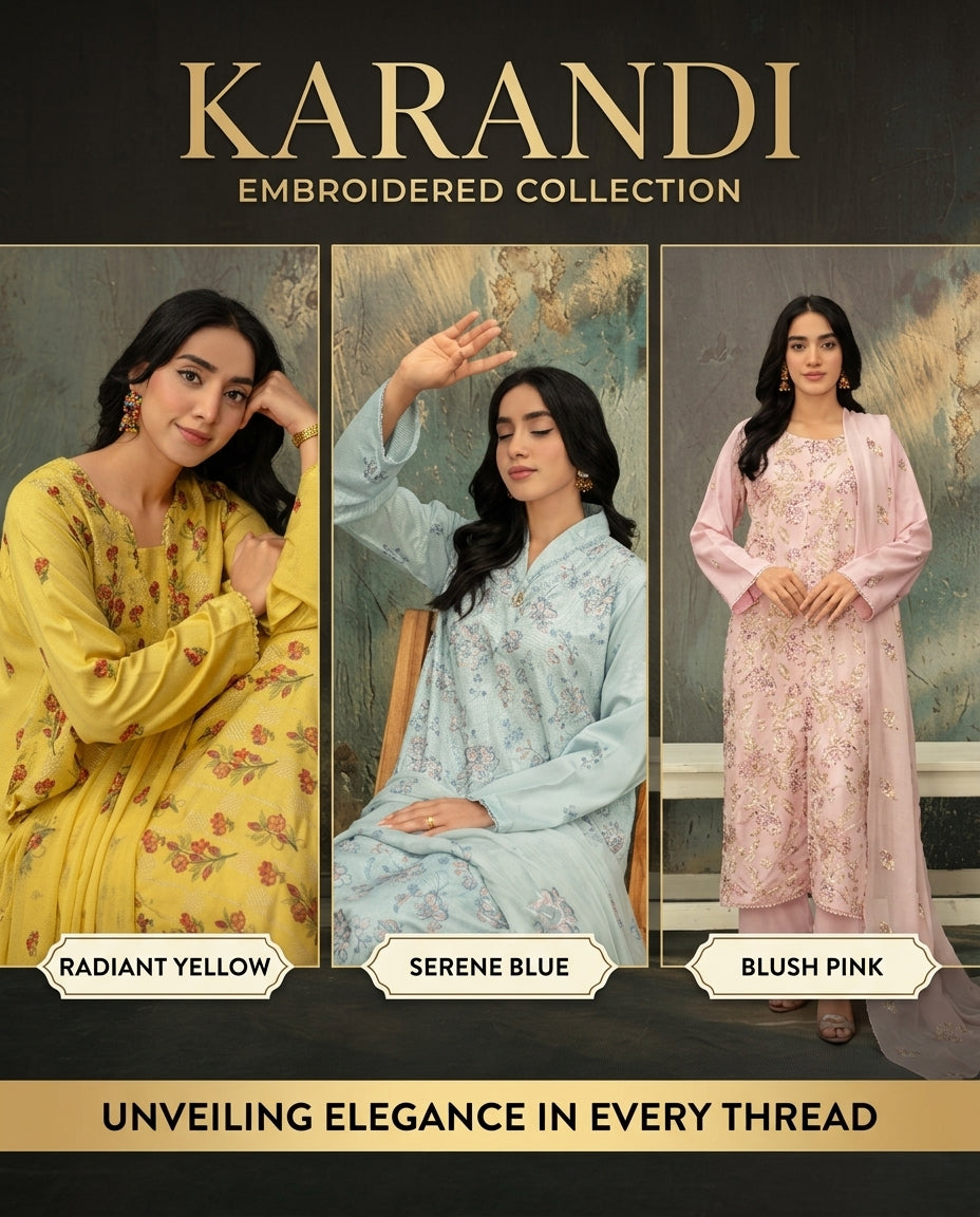 Karandi Embroidered Collection – Grace in Every Thread