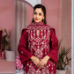 POPUS Embroidered Danak Suit with Shawl