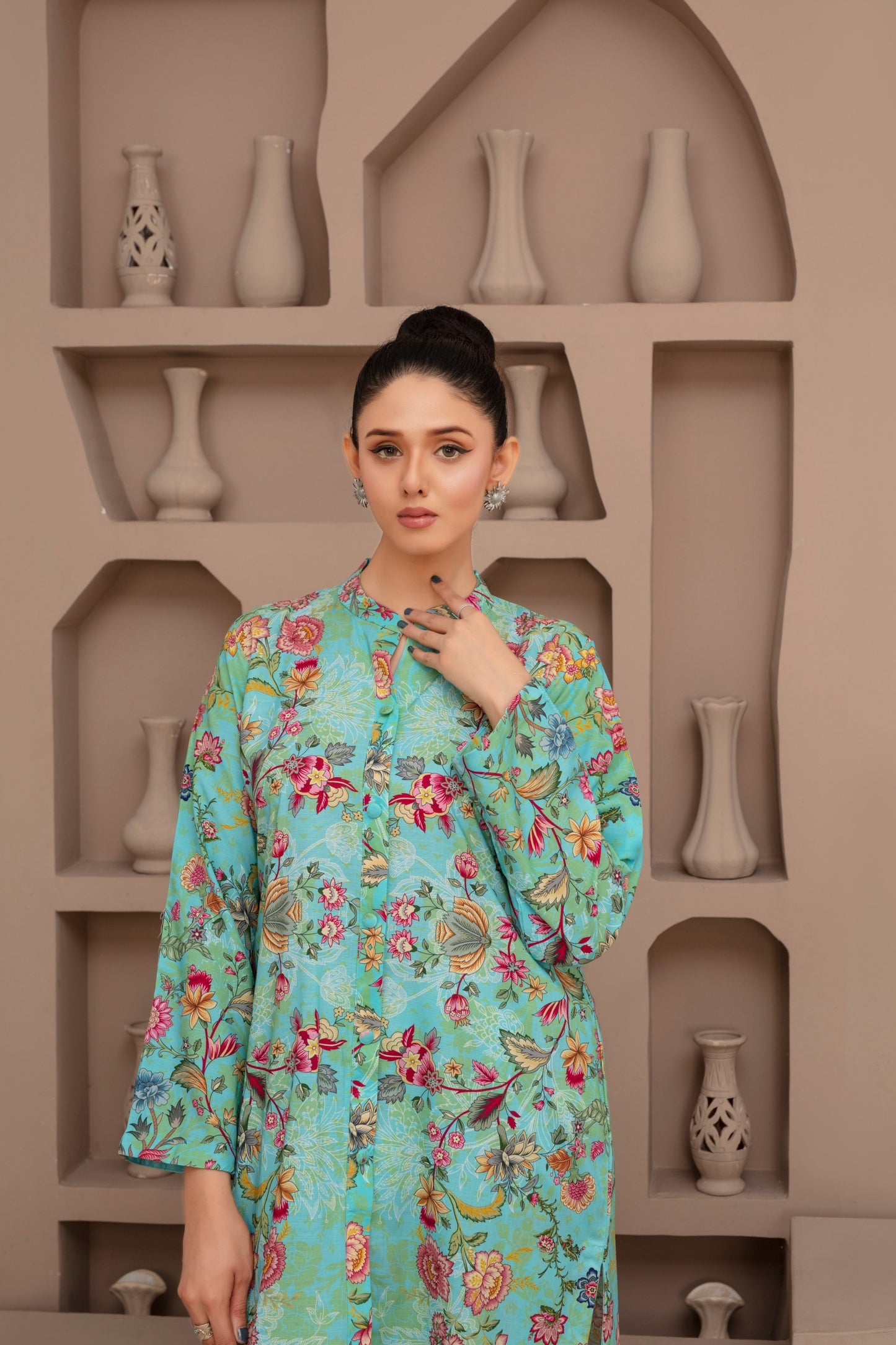 Winter Grace – Premium viscose 3-Piece Print Suit by Popus