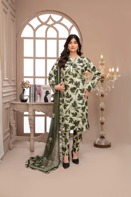 Popus Premium Allover 3PC Viscose Winter Suit – Elegant Print, Cozy Fabric & Trendy Winter Style