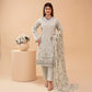 Popus Three Piece Embroidered Lawn Suit With Embroidered Fancy Dupata
