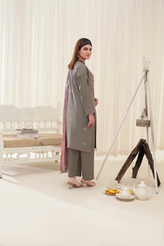 Popus Karandi By Karandi Embroidery Three Piece Suit With Soft dupata