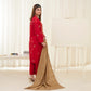 Popus Karandi By Karandi Embroidery Three Piece Suit With Soft Velvet Shawl