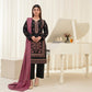 Popus Karandi By Karandi Embroidery Three Piece Suit With Soft Velvet Shawl