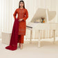 Popus Karandi By Karandi Embroidery Three Piece Suit With Soft Velvet Shawl