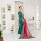 Popus by MGM Textiles – "Teal Crimson" Stitched 3-Piece Printed Lawn Suit
