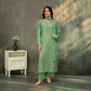 Popus Premium Embroidered Soft Karandi 3-Piece Unstitched Suit with Chiffon Dupatta