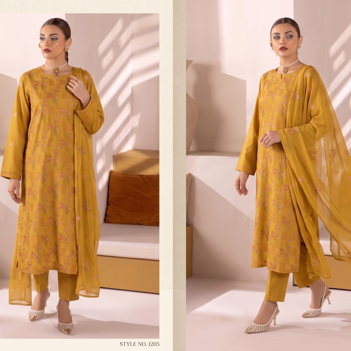 Embroidered 3-Piece Unstitched Suit