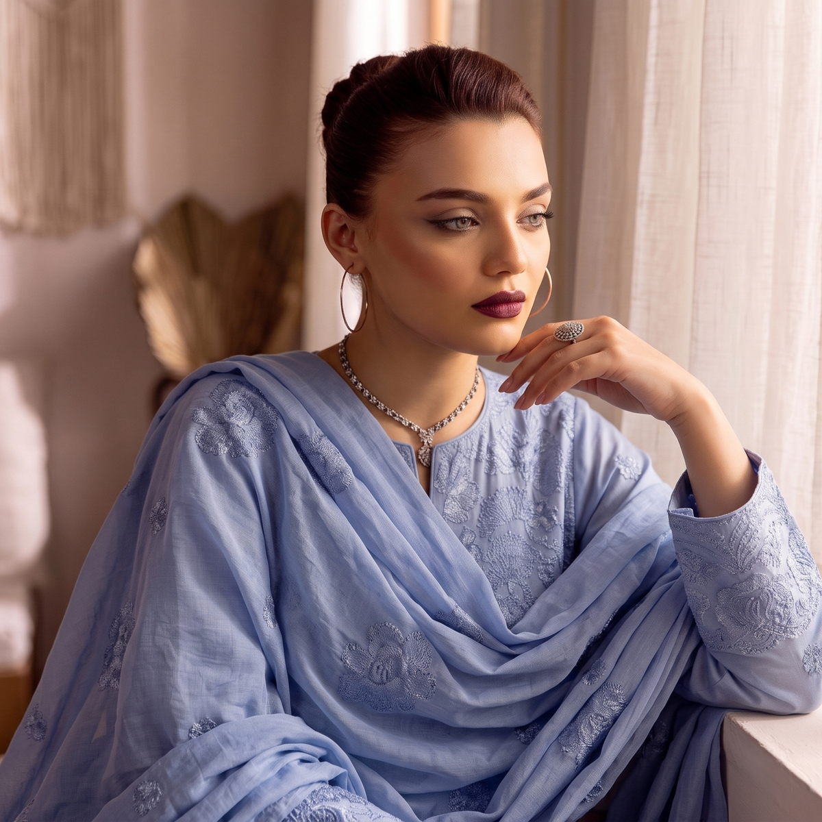 Embroidered 3-Piece Unstitched Suit