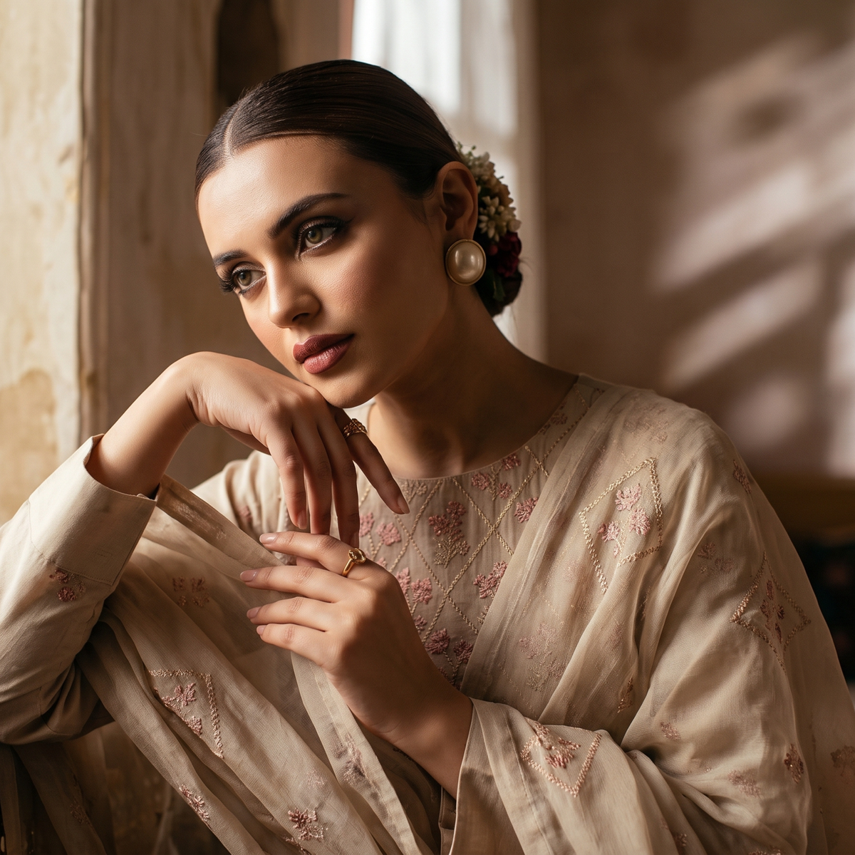 Embroidered 3-Piece Unstitched Suit