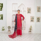 Popus by MGM Textiles – "Ruby Ombre" Stitched 3-Piece Printed Lawn Suit