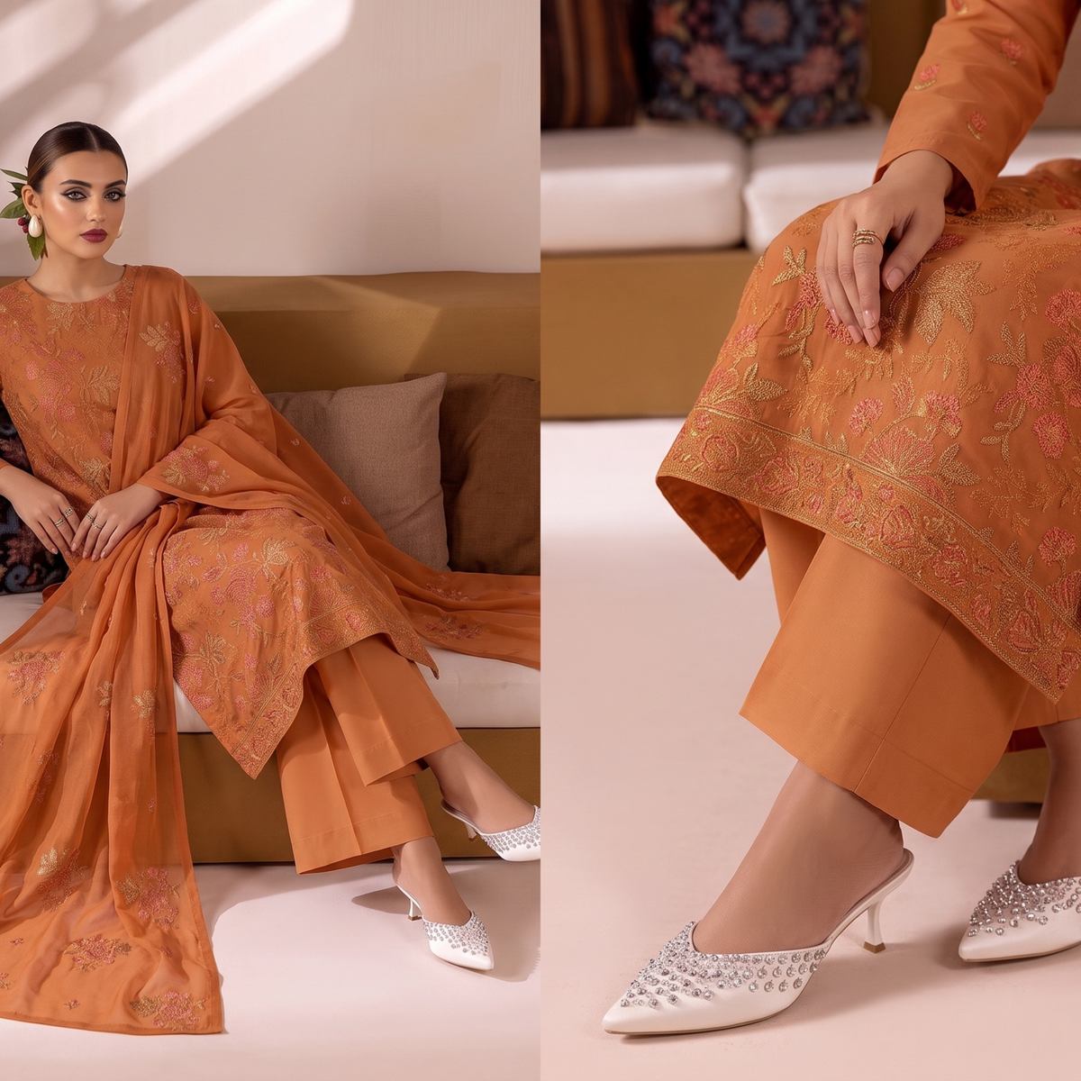 Embroidered 3-Piece Unstitched Suit