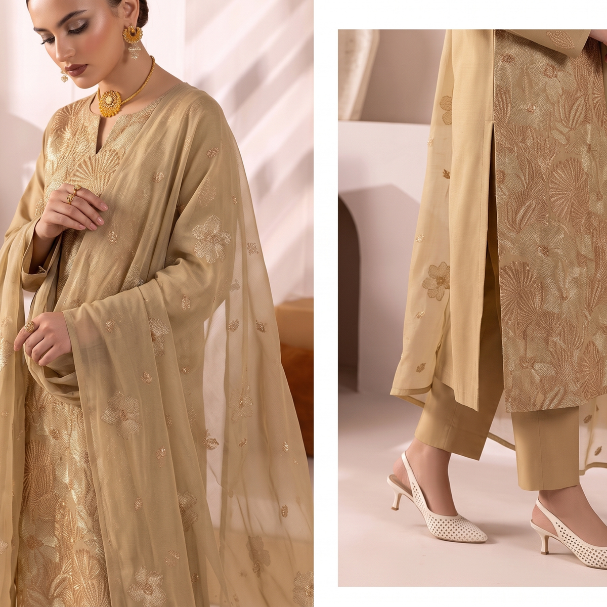Embroidered 3-Piece Unstitched Suit
