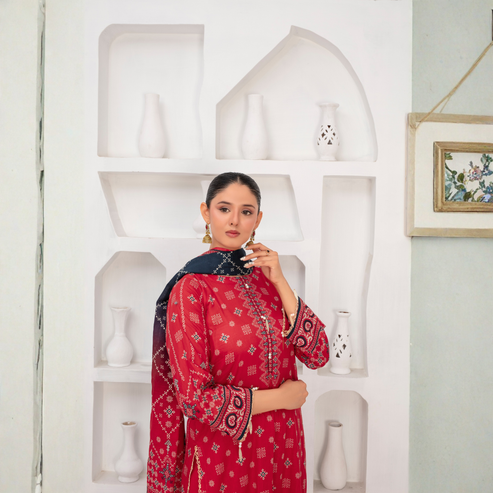 Unstitched 3-Piece Lawn Suit
