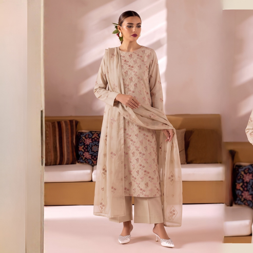 Embroidered 3-Piece Unstitched Suit