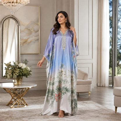 POPUS by MGM Textile – Lavender Dream Printed Silk 2-Piece