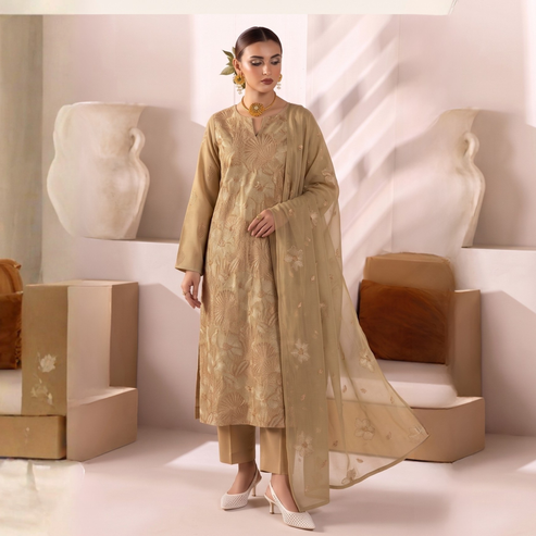 Embroidered 3-Piece Unstitched Suit