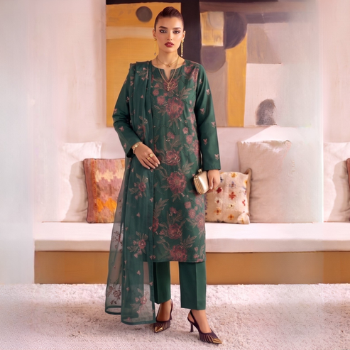 Embroidered 3-Piece Unstitched Suit