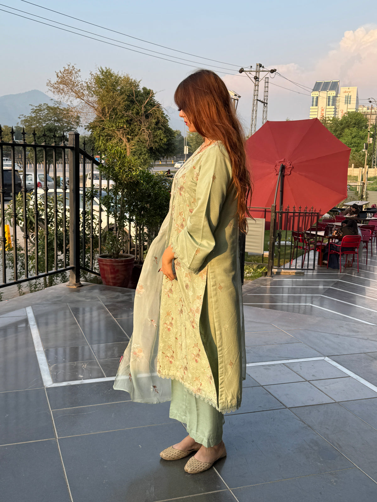 Gul-e-Pista Embroidered  3 Pc Suit By Popus