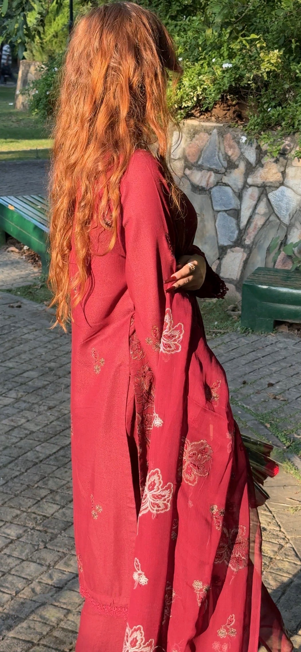 Gul-e-Lal Embroidered  3 Pc Suit By Popus