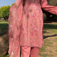 Blush Petals Embroidered  3 Pc Suit By Popus