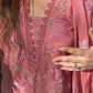 Blush Petals Embroidered  3 Pc Suit By Popus