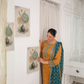 Popus by MGM Textiles – "Mustard Teal" Stitched 3-Piece Printed Lawn Suit