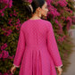 Popus – Magenta Bloom Stitched 2-Piece Cotton Lawn Maxi