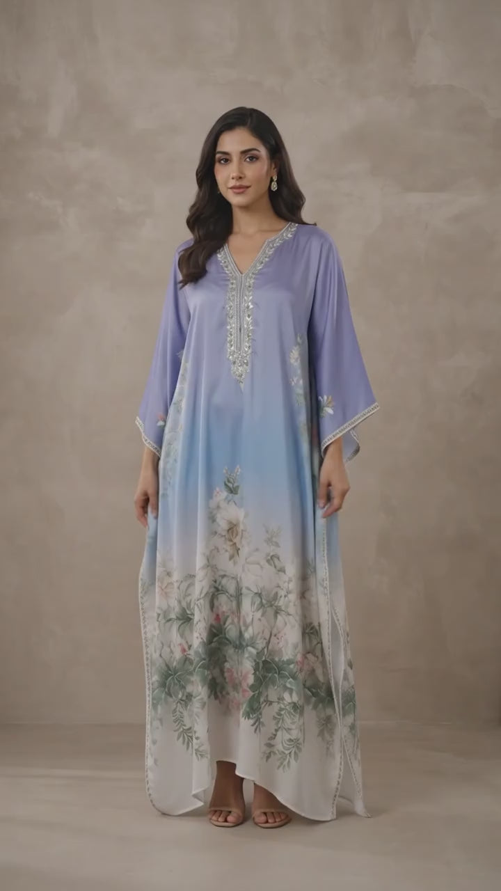 POPUS by MGM Textile – Lavender Dream Printed Silk 2-Piece
